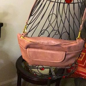 Anthropology pink leather